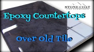 Epoxy Countertops over old tile [upl. by Nalhsa]