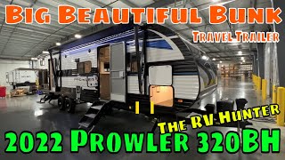 Big Beautiful Bunks  2022 Prowler 320BH  Travel Trailer Bunkhouse RV Tour by Heartland RV [upl. by Siblee]