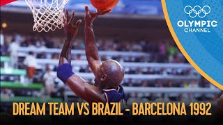 The USAs Dream Team v Brazil  Mens Basketball  Barcelona 1992 Replays [upl. by Anerok]