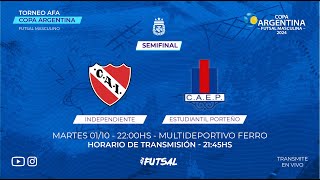 Copa Argentina de Futsal  Edición 2024  Semifinal  Independiente  Estudiantil Porteño [upl. by Colfin839]