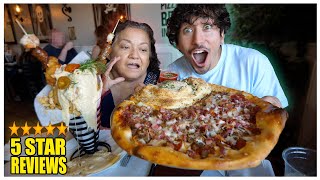 Eating At The BEST Reviewed Pizza Restaurant In Las Vegas w My Grandma 5 STAR [upl. by Atsirt]