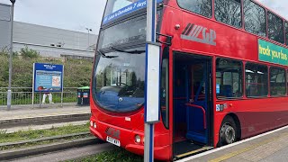 Grant Palmer Voith B9TL Gemini with kickdown on the busway route HI to Luton [upl. by Latnahs385]