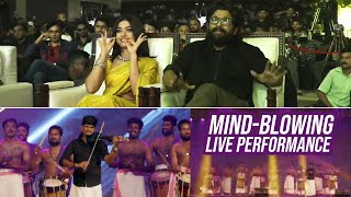 Mind Blowing 👌  Pushpa Songs Chenda Melam Live Performance  Allu Arjun amp Rashmika Reaction [upl. by Nahor450]