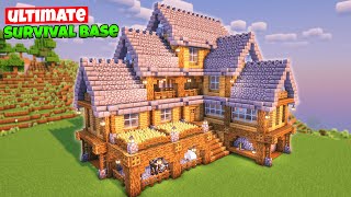 Minecraft Ultimate Survival House Tutorial⚒️ [upl. by Bobbye]