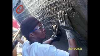 custom welding ferrocement boat repair video [upl. by Hgielrebmik]