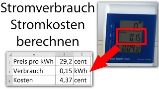 Stromverbrauch messen und Kosten selbst berechnen Energiekostenmessgerät [upl. by Asiruam]