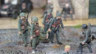 Historic WW2 diorama 135 scale quotGerman country hospitalquot step by step [upl. by Wolsky]