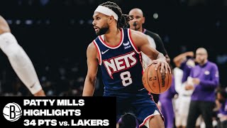 Patty Mills Highlights  34 Points vs Los Angeles Lakers [upl. by Cirda452]