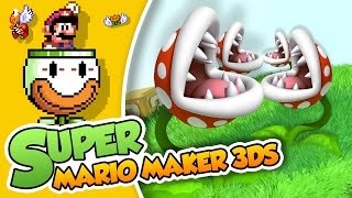 ¡El ataque de las plantas piraña  Super Mario Maker 3DS [upl. by Gervais]