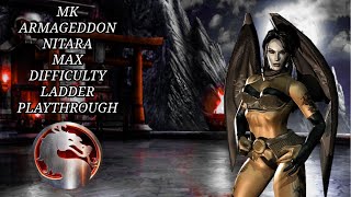 Mortal Kombat Armageddon Nitara Max Difficulty Ladder Playthrough [upl. by Verne134]