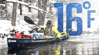 Canoe Camping Alone  Freezing Adirondack Wilderness [upl. by Mcroberts]