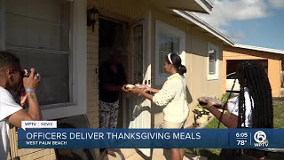 West Palm Beach police hand out meals to seniors [upl. by Ameer493]