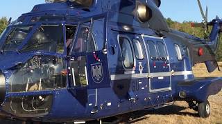 SVZ Exklusiv Mitflug in einer Super Puma der Bundespolizei beim Waldbrand in der Lieberoser Heide [upl. by Watt]