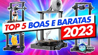 2023 TOP 5 Impressoras 3D BOAS e BARATAS para você comprar [upl. by Leahci]