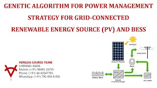 GENETIC ALGORITHMPOWER MANAGEMENT STRATEGY FOR GRID CONNECTED RENEWABLE ENERGY SOURCEPV AND BESS [upl. by Etirugram]