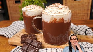 O MELHOR CHOCOLATE QUENTE CREMOSO E SEM AMIDO Chocolate quente fácil de fazer [upl. by Odlaner753]