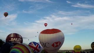 Bristol Balloon Fiesta 2016 Mass Ascent  Timelapse [upl. by Sherr]