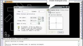 ZWCAD Tutorial arrayavi [upl. by Ybocaj]
