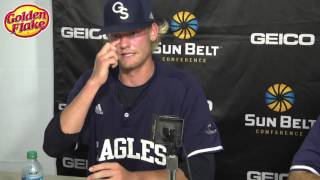 2016 Sun Belt Baseball Championship Game 7 Georgia Southern Press Conference [upl. by Drewett]