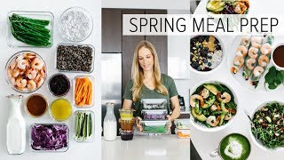 MEAL PREP for SPRING  healthy recipes  PDF guide [upl. by Nittirb]