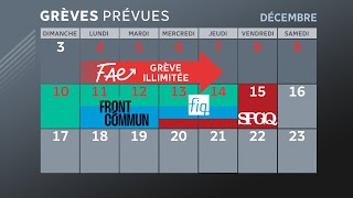 Le mouvement de grève des employés de lÉtat sintensifie au Québec [upl. by Nnyleuqaj]