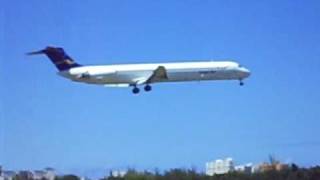 INSEL AIR MD80 LANDING  SAN JUAN INTL [upl. by Egroej]