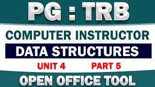 PG  TRB  COMPUTER INSTRUCTOR  UNIT  4  OPEN OFFICE TOOL  PART 5 [upl. by Wilda456]