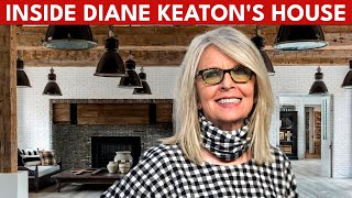 Diane Keaton Brentwood Rustic House  INSIDE Diane Keatons Brentwood Mansion in LA Interior Design [upl. by Bevash]