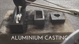 Melting Aluminium and casting ingots Full 1080p video [upl. by Anitra20]