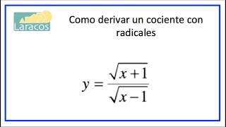 Como derivar un cociente con radicales [upl. by Eirrab136]