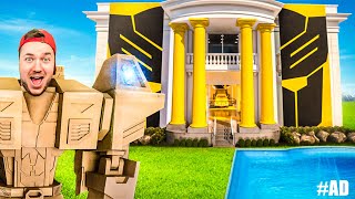 BUMBLE BEE Transforming BOX FORT House 24 Hour Challenge [upl. by Yseult]