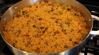 How To Make Authentic Puerto Rican Arroz Con Gandules  Party Rice [upl. by Eleik]