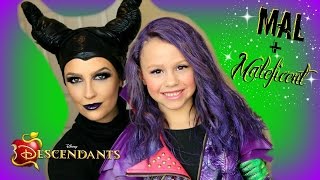 Disneys Descendants  Mal amp Maleficent Costume Transformation Part 2 [upl. by Nevad]