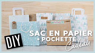 DIY SAC EN PAPIER FACILE  POCHETTE CADEAU DE NOËL À FABRIQUER [upl. by Chesna]