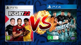 Rugby 22 VS Rugby Challenge 4  Side By Side Gameplay Comparison [upl. by Valeda910]