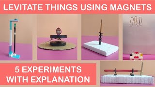 Levitating Pencil Using Magnets  Floating Paper Clips  5 Easy Magnetic Levitation Experiments [upl. by Omidyar]