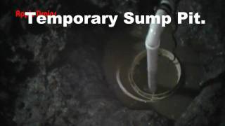 Temporary Sump Pump in Crawl Space by Apple Drains Charlotte NC [upl. by Eibrik]