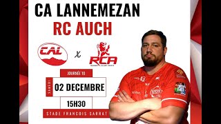 CA Lannemezan X Rugby Club Auch  Journée 10 Nationale 2 [upl. by Eiraminot]