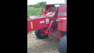 Small Square Baler Massey FergusonHesston 1839 Baling Coastal Hay Baker Services [upl. by Yarazed]