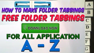 💡How to make folder tabbings with free tabbing printable template for PNP BFP AFP BJMP Application [upl. by Lladnyk520]