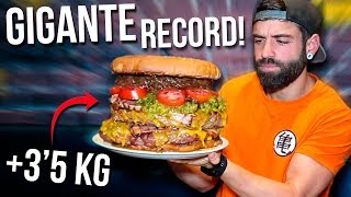 HAMBURGUESA GIGANTE DE 35 KG 5000KCAL RECORD ACTUAL [upl. by Epner323]