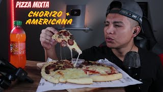 ASMR Pizza Mixta CHORIZO CAMPESTRE  AMERICANA [upl. by Ayanej]