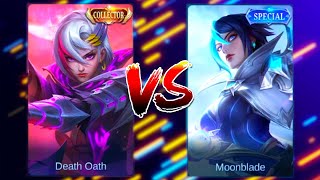 Benedetta Moonblade Special Skin VS Death Oath Collector Skin  MLBB Comparison [upl. by Selmner]