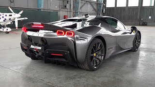 Ferrari SF90 Stradale  Start Revs amp Acceleration SOUNDS [upl. by Garzon604]