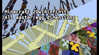 All Easter Egg Dimensions  Minecraft snapshot 20w14infinity [upl. by Thibaud]