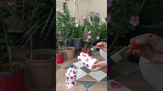 DIY make flower pot with plastic bottle gardening floweringplant shorts viral diycrafts craft [upl. by Hildagard]