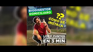 Cómo Instalar un Biodigestor Domiciliario en 3 minutos [upl. by Cirilo]