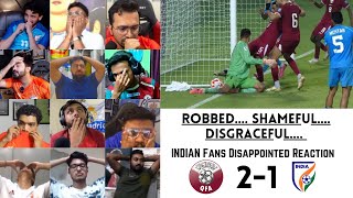 INDIAN Fans Disappointed Reactions to QATAR 21 INDIA  World Cup Qualifiers Match 6  11062024 [upl. by Kablesh]