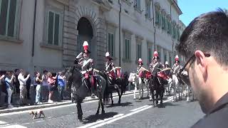 Cambio della Guardia per la Festa della Repubblica Italiana 1 sfilata di andata della Fanfara [upl. by Annahs]