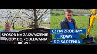 Sposób na Zakwaszanie Wody do Podlewania Borówek a Także Prezentacja Koparki Przed Kopaniem Rowów [upl. by Charles730]